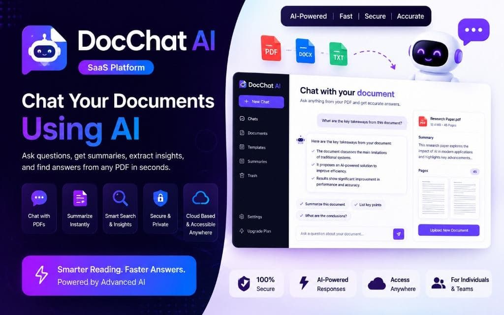 ChatPDF – AI Document Chat SaaS (OpenAI & Gemini) — project case study by Fahad Bangash