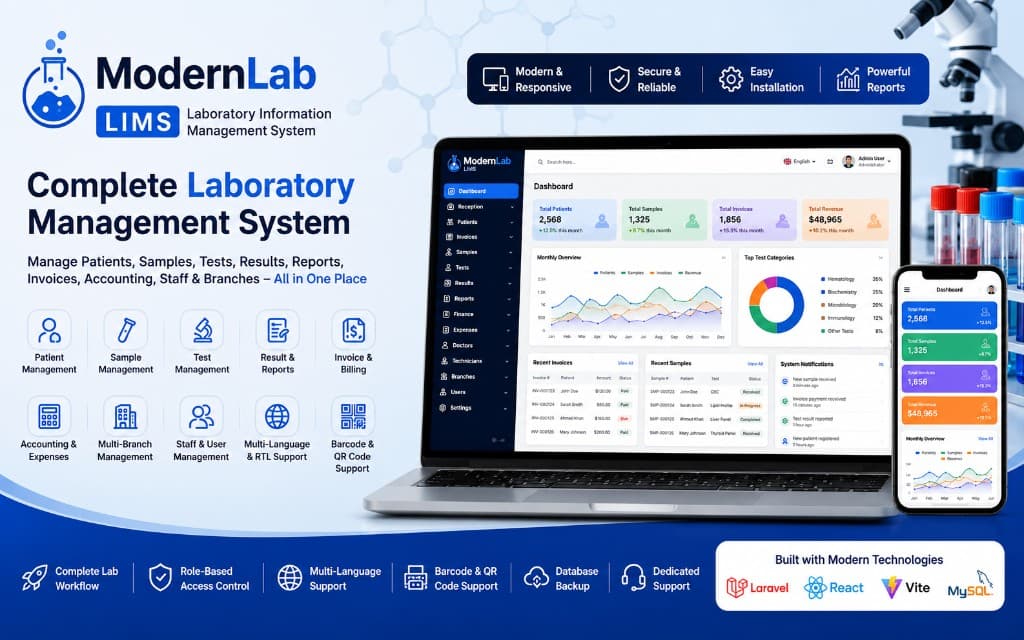 ModernLab LIMS – Complete Laboratory Management System — project case study by Fahad Bangash